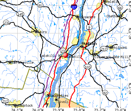 Rhinebeck Ny Map. Catskill, NY map