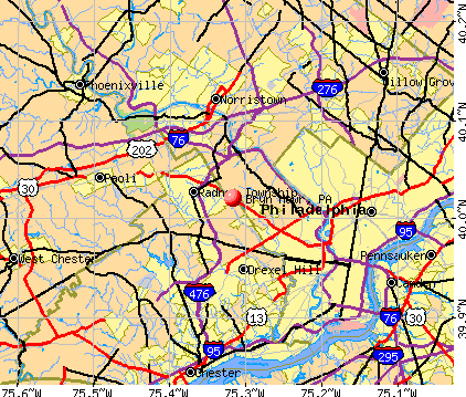 Bryn Mawr, PA map