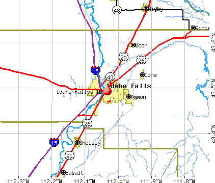 Idaho Falls, ID map