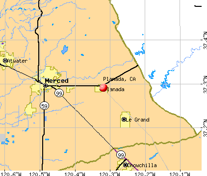 Planada, CA map
