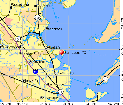 San Leon, TX map