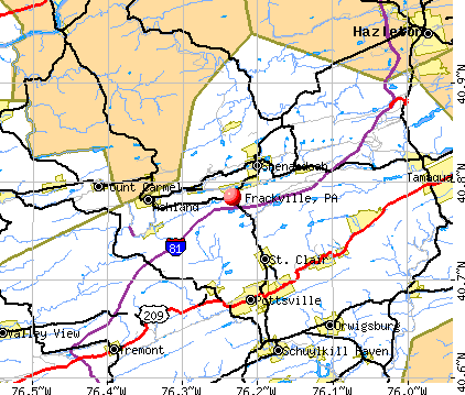 Frackville, PA map