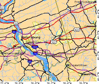 Hummelstown, PA map