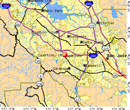 Cupertino, CA map