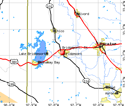 Bridgeport, TX map