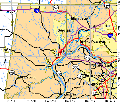 Greendale, IN map
