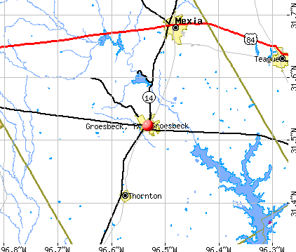 Groesbeck, TX map