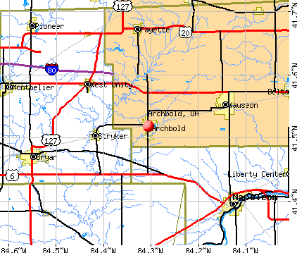 Archbold, OH map