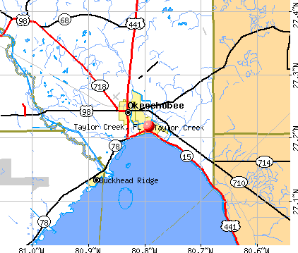 Taylor Creek, FL map