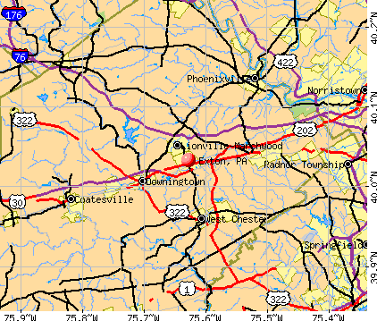 Exton, PA map