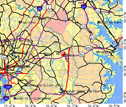Bowie, MD map