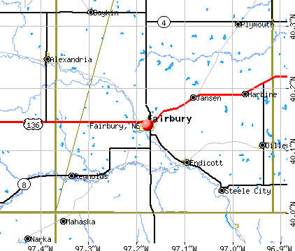 Fairbury, NE map