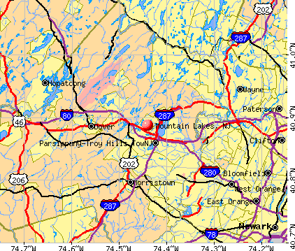 Mountain Lakes, NJ map