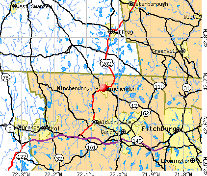 Winchendon, MA map