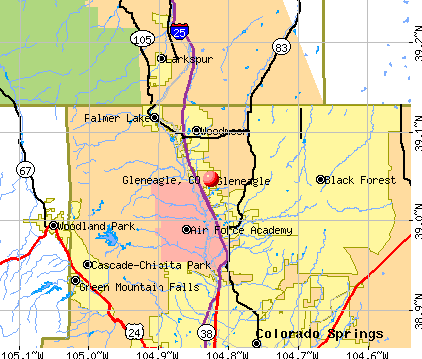 Gleneagle, CO map
