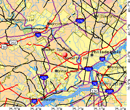 Narberth, PA map