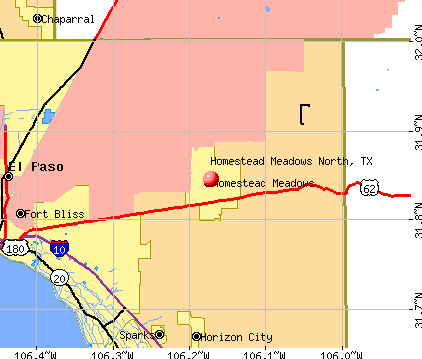 Homestead Meadows North, TX map
