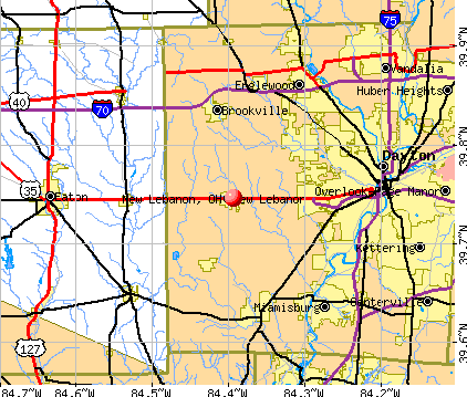 New Lebanon, OH map