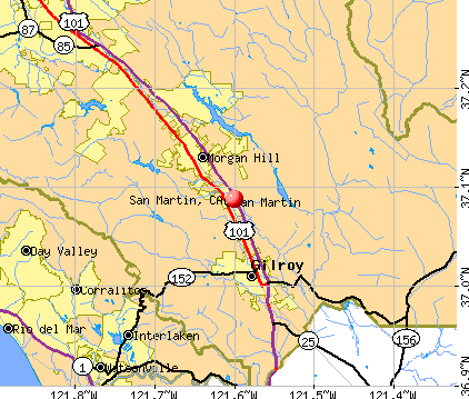 San Martin, CA map