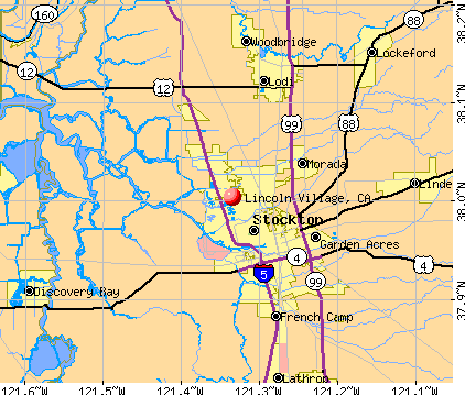 Lincoln Village, CA map