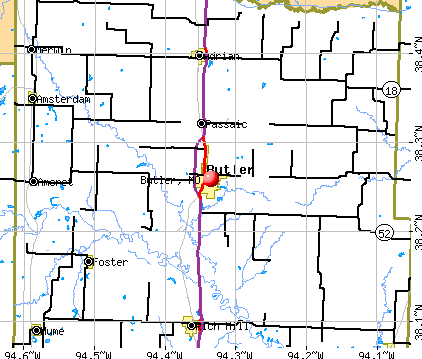 Butler, MO map