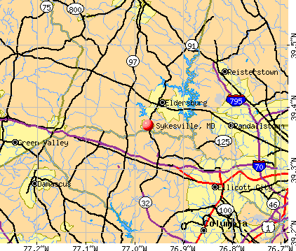 Sykesville, MD map
