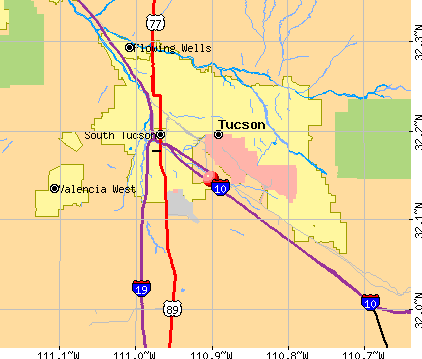 Drexel-Alvernon, AZ map