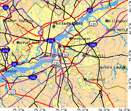 Oaklyn, NJ map