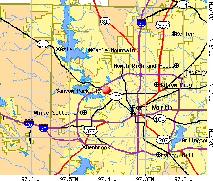 Sansom Park, TX map