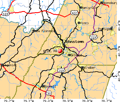 Elim, PA map