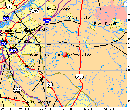 Medford Lakes, NJ map