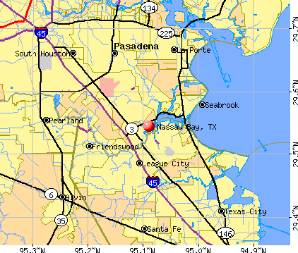 Nassau Bay, TX map