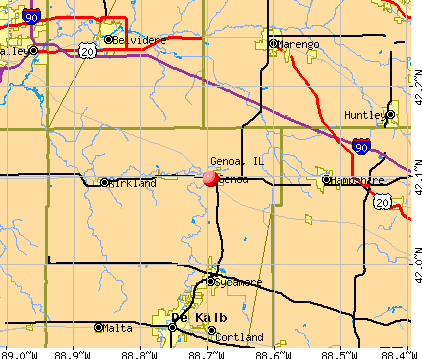 Genoa, IL map