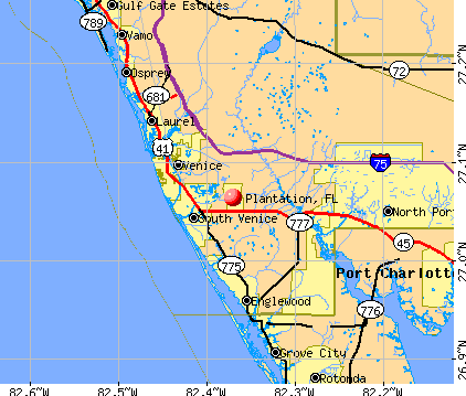 Plantation, FL map