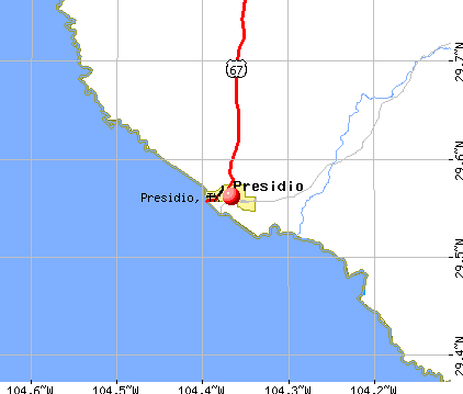 Presidio, TX map