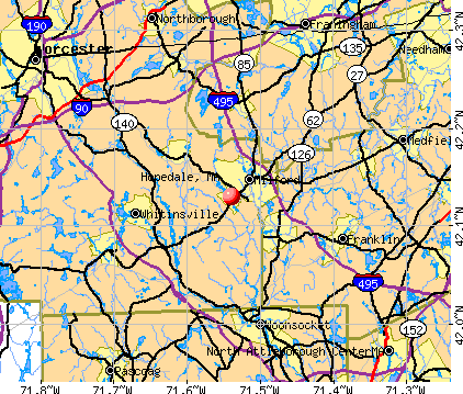 Hopedale, MA map
