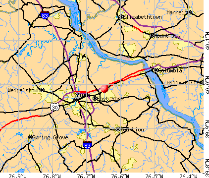 Springetts Manor-Yorklyn, PA map