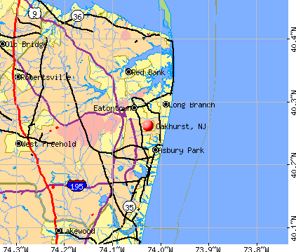 Oakhurst, NJ map