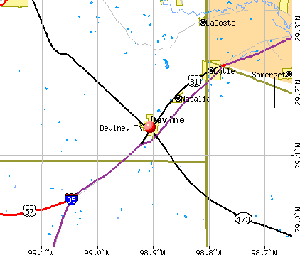 Devine, TX map