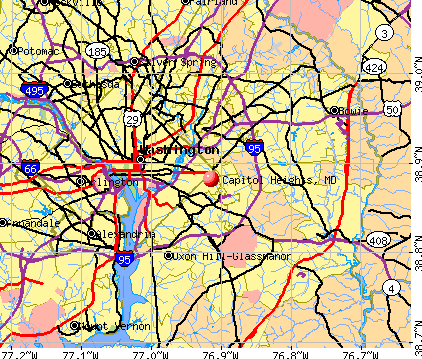 Capitol Heights, MD map