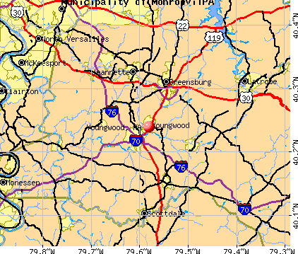 Youngwood, PA map