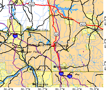 Zelienople, PA map