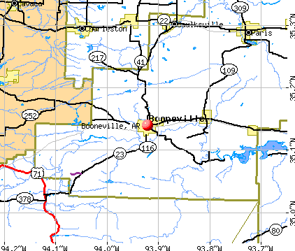 Booneville, AR map