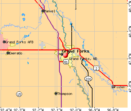 Grand Forks, ND map