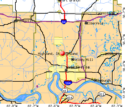 Highland, IN map