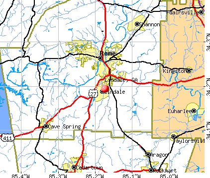 Lindale, GA map