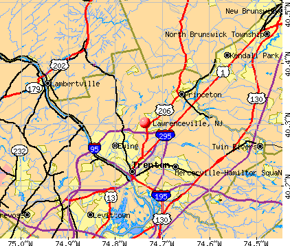 Lawrenceville, NJ map