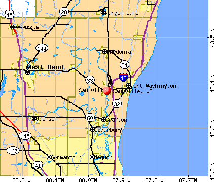 Saukville, WI map