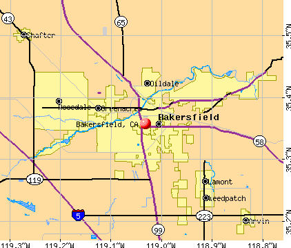 Bakersfield, CA map