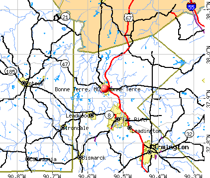 Bonne Terre, MO map